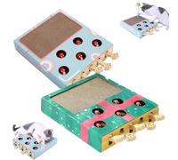 Whack Attack Cat Toy, 2026 New Wooden Whack A Mole Cat Toy, Interactive for Claw Grinding Rest Entertainment, Relieve Boredom and Boost IQ for Indoor Cats (2*Mix)