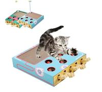 Whack Attack Cat Toy, 3 -in-1 Whack Attack Cat Toy, Interactive Cats Toys for Indoor Cats, Interactive for Claw Grinding Rest Entertainment, Fun Exercise Toys for Kittens (Blue)