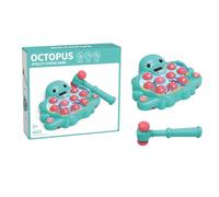 Whack Mole Game, Pound-A-Mole Toy, Octopus Shape Playset, Hand-Eye Coordination Builder, Durable Interactive Design, Ideal para niños, niñas, viajes, escuela, Home Playtime, Green/Blue/Pink