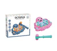 Whack Mole Game, Pound-A-Mole Toy, Octopus Shape Playset, Hand-Eye Coordination Builder, Durable Interactive Design, Ideal para niños, niñas, viajes, escuela, Home Playtime, Green/Blue/Pink