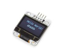 Whadda 0.96 Pantalla OLED I2C, resolución de 128 x 64, ángulo de visión amplio, eficiente de energía, imagen nítida, alto contraste
