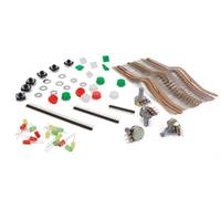 Whadda Accessory kit with 210 resistors, LEDs, potentiometers, and push buttons in a convenient storage box, ideal for electronics projects and experimentation