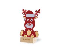 Whadda Kit de programación previamente ensamblado, Tarjeta de circuito impreso XL, Rudolph Reindeer con una nariz roja, con soporte, Kit de