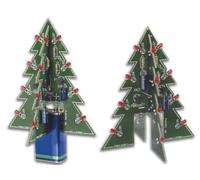 Whadda Kit de soldadura, bricolaje, árbol de Navidad 3d, 16 LED rojos intermitentes, personalizables