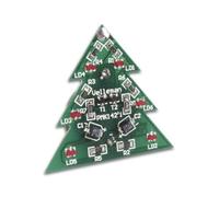 Whadda Kit de Soldadura, Bricolaje, árbol de Navidad SMD, Mini Dispositivo de Navidad con LED Intermitentes