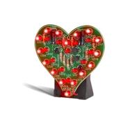 Whadda Kit de soldadura, bricolaje, corazones de San Valentín, 28 LED parpadeantes, iluminación romántica de LED