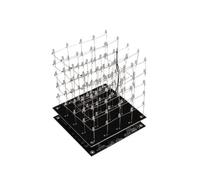 Whadda Kit de soldadura y programación educativa, cubo LED 3D, 125 LED blancos, 5 x 5 x 5