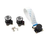 Whadda Módulo de cámara para Raspberry Pi, visión nocturna con LED IR, amplio campo de visión de 130 °