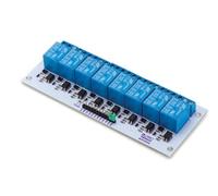 Whadda Módulo de retransmisión de 8 canales, control de microcontrolador directo, entradas opto aisladas