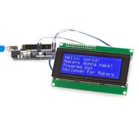 Whadda Módulo LCD I²C 20x4 para Arduino, luz de fondo azul, caracteres blancos, 5 VDC Fuente de alimentación