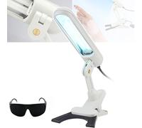 WhAeoy Lámpara De Fototerapia para La Piel, Dispositivo para El Cuidado De La Piel De Espectro Estrecho De 311 NM, con Gafas, Rotación Multiángulo, Rango De Irradiación: 48 C㎡,A