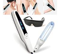 WhAeoy Lámpara De Fototerapia UV De Banda Estrecha De 311 NM, Lámparas De Terapia UVB, Control De Temporizador Digital LCD/con Gafas, Área De Irradiación: 48 Cm², Diseño De Peine,A
