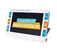 WhAeoy Lupa Digital con Video 7.0", Ayuda ElectróNica Lectura PortáTil 2x-32x, Lupa InaláMbrica Mano 5200Mah con 26 Modos Color Y Mango con Soporte, para Personas con Baja VisióN Y Daltonismo,White