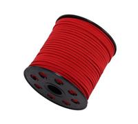Whakano 1 pieza de 10 M x 2,5mm de cordón de cuero, banda de cuero falso ante para manualidades clásicas, hilo de cuero para pulseras, para joyería, manualidades, collares, envoltorios de regalo, rojo