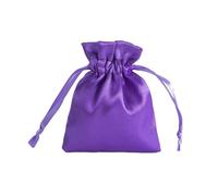 Whakano 10 bolsas de satén con cordón, para joyas, bolsas de tela para rellenar joyas, bolsas de regalo, dulces, bolsas de almacenamiento para fiestas, bodas, Navidad, color lila, 10 x 15 cm