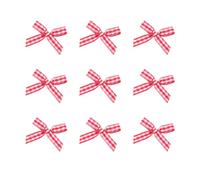 Whakano 1000 unidades de mini lazos de cinta, 4 x 3,5 cm, arco a cuadros de doble cara, lazo decorativo de cuadros, mini cinta para costura, boda, decoración, tarjetas, manualidades, regalo,