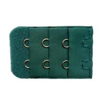 Whakano 12 extensiones de sujetador para mujer, 3 filas, 2 ganchos, hebilla de extensión elástica para ropa interior, suave y cómodo, cierre de sujetador, correa de extensión, verde oscuro