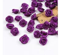 Whakano 200 mini flores artificiales de 1,5 cm, rosas de satén para manualidades, aplicaciones de flores, rosas decorativas, pequeñas cabezas de rosas para San Valentín, Día de la Madre, bodas,