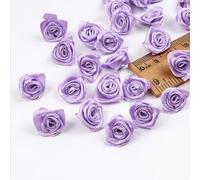 Whakano 200 mini flores artificiales de 1,5 cm, rosas de satén para manualidades, aplicaciones de flores, rosas decorativas, pequeñas cabezas de rosas para San Valentín, día de la madre, boda, fiesta,