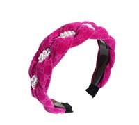 Whakano Cinta de terciopelo antideslizante para el pelo, 3,5 cm de ancho, diadema vintage con perlas, accesorio para el pelo para mujer, accesorios para el cabello, accesorios para el día a día,