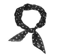 Whakano Elegante pañuelo de seda para mujer, 65 x 65 cm, pañuelo de cuello de gasa, pañuelo, pañuelo, bufandas cuadradas, bufanda pequeña y cuadrada de seda, regalo para mujer, Puntos blancos y