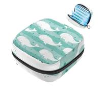 Whale-1000 - Bolsa de almacenamiento de servilletas sanitarias, bolsa de tampón con cremallera, bolsa de período para adolescentes y niñas, bolso de menstruación femenina