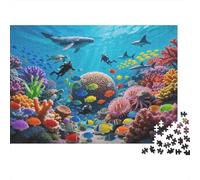 Whale and Diver Puzzle 1000 Piezas Recyclable Paper Tropical Fish Adultos Puzzles Party Game Accesorios Developing Boy & Girl‘s Intelligence Educational 70x50cm/1000pcs