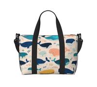 Whale Comics - Bolsa de gimnasio estampada para fin de semana, ideal para viajes de negocios