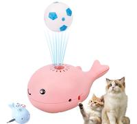 Whale Floating Ball Cat Toy, Cat Toy Ball - Floating, Keep Cats Entertained Soccer Cat Toys for All Breeds, Ideal Birthday Party Gift (Pink)