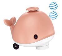 Whale Floating Ball, Cute Whale Electric Floating Ball Toy, Flexible Wheels & Music Function, Interactive Blowing Game for Gats and Kittens with Cooling Fan