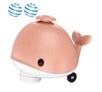 Whale Floating Ball, Cute Whale Electric Toy, Flexible Wheels with Music Function, Cooling Fan Pet Supplies, Interactive Balancing Blowing Game for Cats, Kittens, 5.63x4.06x4.72 In
