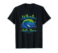Whale Hello There Divertido y Lindo diseño de Agua Costera Camiseta