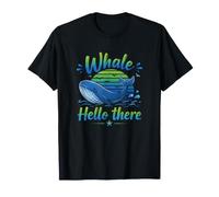 Whale Hello There Divertido y Lindo diseño de Estilo de Vida Marino Camiseta