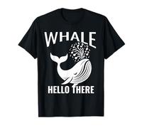Whale Hello There Sea or Ocean Cruise Juego de palabras de observación de ballenas Camiseta
