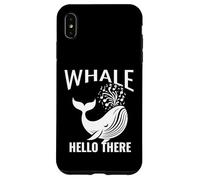 Whale Hello There Sea or Ocean Cruise Juego de palabras de observación de ballenas Carcasa para iPhone XS Max