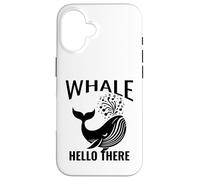 Whale Hello There Sea or Ocean Cruise Juego de palabras de observación de ballenas Carcasa para iPhone 16