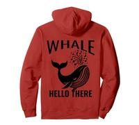 Whale Hello There Sea or Ocean Cruise Juego de palabras de observación de ballenas Sudadera con Capucha