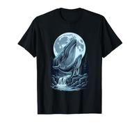 Whale Howling at The Moon Funny Meme Ocean Fishing Lover Men Camiseta