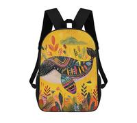 Whale Illustration Art Print Mochilas Impresas En 3D Para Niños 17inch Mochilas De Moda Informales Para El Día A Día, Bolsas De Viaje, Mochilas Informales Para Exteriores Para Niños Y Niñas