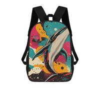 Whale in Space Majestic Whale Pop Art Vibrant And Dynamic Whale Design Mochila Escolar Impresa En 3D Mochilas Informales Para Niños Mochila Escolar Impresa En 3D Para Niños De Primaria Y Secundaria