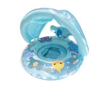 Whale Inflatable Float, Portable Kids Swim Ring Toy, 90cm Blue Pool Float with Strong Air Chamber, Durable PVC Water Ring, Cute Animal Design with Safety Grip, Swimming Floats for Beach