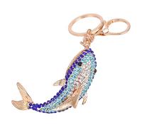 Whale Keychain, Sea Animals Car Purse Key Ring, 5.12 Inches Lightweight Yet Eye-Catching, Exquisite Bling Jewelry Accessory Charm for Women, Daughter, Girlfriend, Mom, Wife