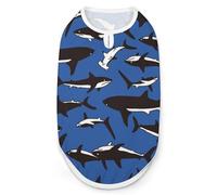 Whale Narval Shark - Ropa estampada para mascotas, camisetas para mascotas, camisas geniales para cachorros pequeños, medianos y grandes, perros y gatos, talla L