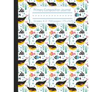 Whale Primary Composition Notebook for Kids | K-2 Handwriting Practice Journal with Dotted Mid-Line | Cute Colorful Ocean Animal School Writing Book ... Students | 100 Pages | 7.5 x 9.25 inches