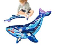 Whale Puzzles for Kids - Glowing Floor Puzzles, 106 piezas Sea Animal Shaped Jigsaw, Educational Toys, Large Piece Puzzle, Developmental Activity | for Ages 3-8