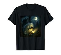 Whale Scary Horror Night Linterna Halloween Fantasma Camiseta