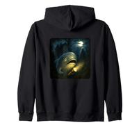 Whale Scary Horror Night Linterna Halloween Fantasma Sudadera con Capucha