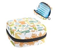 Whale Star Cute Period Pouch portátil, bolsa de almacenamiento de tampones para servilletas sanitarias, Varios colores, 4.7x6.6x6.6 in/12x17x17 cm