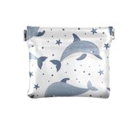 Whale Star - Monedero de piel sintética para monedas, monedero, bolsillo para monedas, para mujeres, niñas y hombres