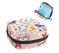 Whale Star Octopus - Bolsa de almacenamiento portátil para servilletas sanitarias, Varios colores, 4.7x6.6x6.6 in/12x17x17 cm